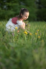 girl with dandelion