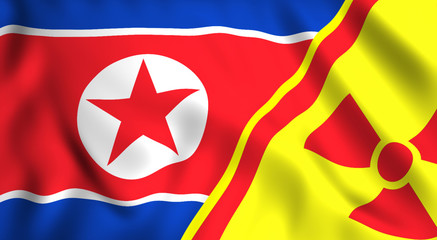 North korea atomic nuclear threat symbol 