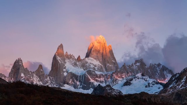 Mount Fitz Roy at dawn. Argentina, Patagonia.