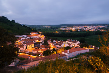 Fototapeta na wymiar Night view of Aljezur town in Algarve, Portugal