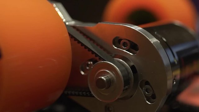 Longboard electric motor wheel and gears assembling, carbon board, extreme technology