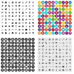 100 target icons set vector in 4 variant for any web design isolated on white