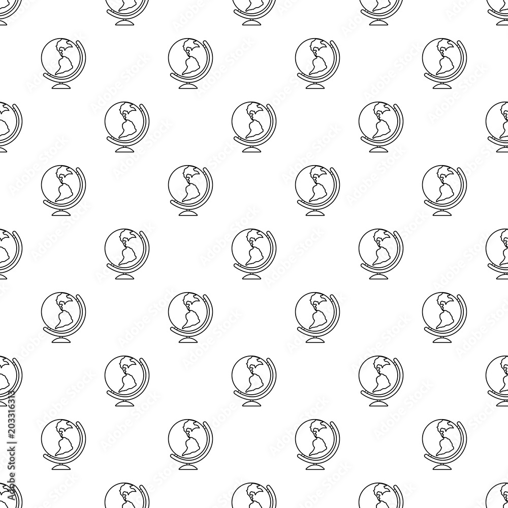 Poster globe pattern vector seamless repeating for any web design