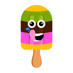 Happy popsicle emoticon