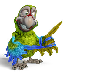 tropical parrot cartoon