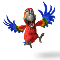 tropical parrot cartoon © DM7