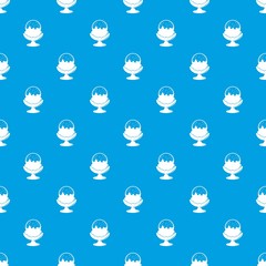 Glass ice cream pattern vector seamless blue repeat for any use
