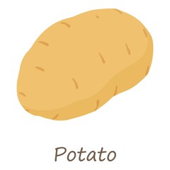 Potato icon. Isometric of potato vector icon for web design isolated on white background