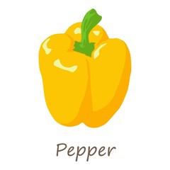 Yellow pepper icon. Isometric of yellow pepper vector icon for web design isolated on white background