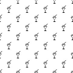 Cocktail pattern vector seamless repeating for any web design