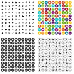 100 tree icons set vector in 4 variant for any web design isolated on white