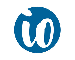 blue circle initial typography typeset logotype alphabet font image vector icon logo symbol