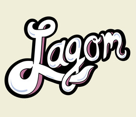 Illustration of word Lagom