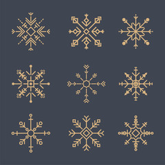 Illustration of Snowflake icons
