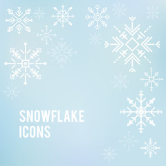 Naklejka na ściany i meble Illustration of Snowflake icons