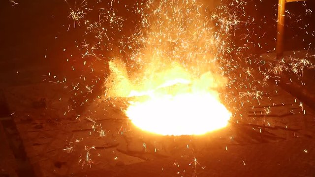 Molten metal in Induction Furnace