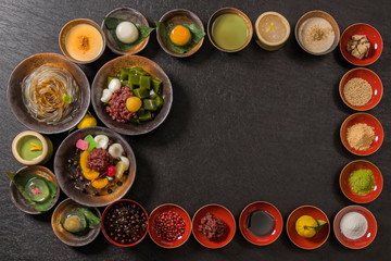 代表的な和スイーツ　traditional Japanese Sweet taste desert