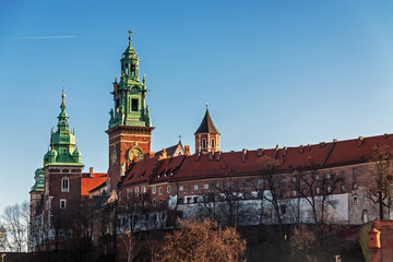 Obraz premium Wawel hill with royal castle in Krakow