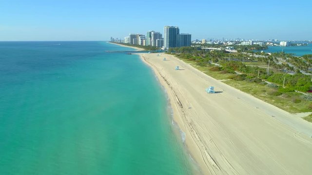 Aerial drone footage Miami Bal Harbour Haulover inlet Atlantic Ocean