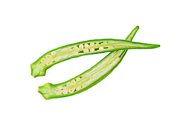 Roselle was placed on a white background.