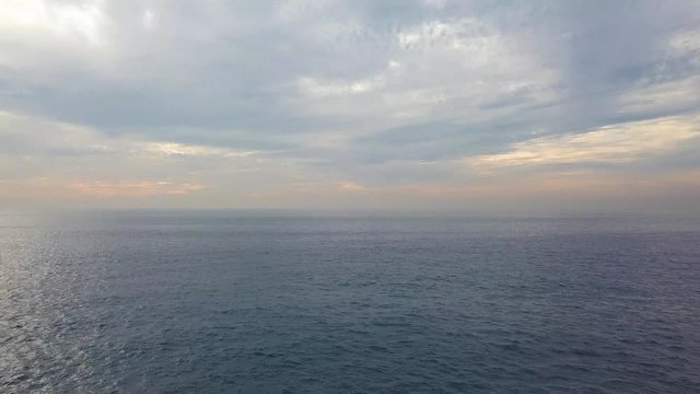 Drone over the Ocean ascending