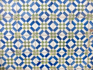 Blue and Green Vintage Tile Lisbon Portugal