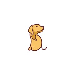 Dog Animal Pet Cute Illustration Vector Logo Design Template