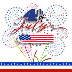 Happy USA Independence Day Fourth of July celebrate