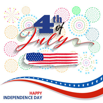 Happy USA Independence Day Fourth of July celebrate