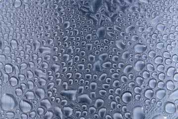 cold droplets on the surface  of steel