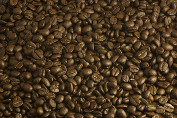 Brown coffee beans