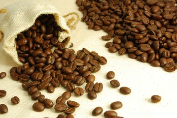 Brown coffee beans