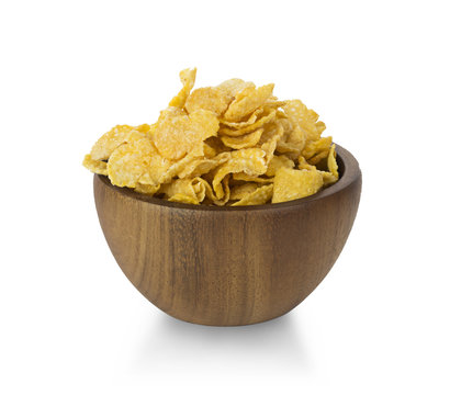 Conflex in wooden cup isolated on white background.