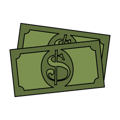 bills dollar money icon vector illustration design