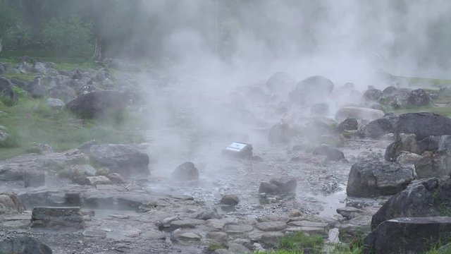 hot springs shot at dawn