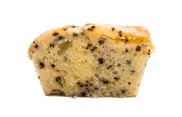 muffin with chocolate isolated