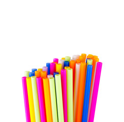 Obraz premium Colorful plastic tubes isolated on a white background.