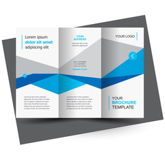 Tri-fold polygonal theme design template