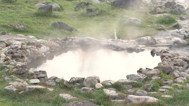 hot springs shot at dawn