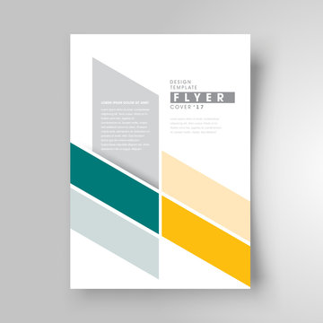 Flyer cover design, business brochure size A4 template, trend cover geometric