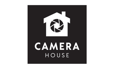 Shutter lens Camera House Photo Photography Studio logo design	