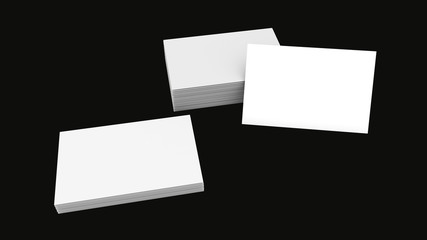 Big blanc business card mock-up / Concept stylish black pattern
