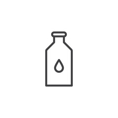 Water bottle outline icon. linear style sign for mobile concept and web design. Oil drop bottle simple line vector icon. Symbol, logo illustration. Pixel perfect vector graphics