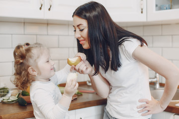 in the kitchen