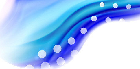 Vector flowing liqiud colors isolated on white, wave abstract background