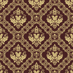 Orient vector classic pattern. Seamless abstract background with vintage elements. Orient background. Golden ornament for wallpaper and packaging