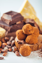 homemade truffle with ingredients