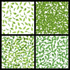 Leaves seamless patterns
