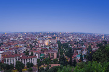 cityscape of Bergamo, Italy view