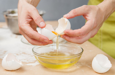 Eggs in the making daugh process at home